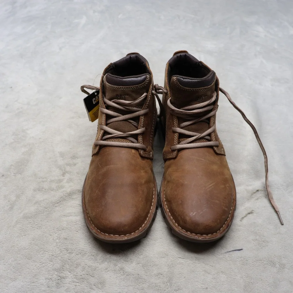 Caterpillar Mens 11 Chukka Boots Brown Transform 2.0 Leather Rugged Lace Up NWD